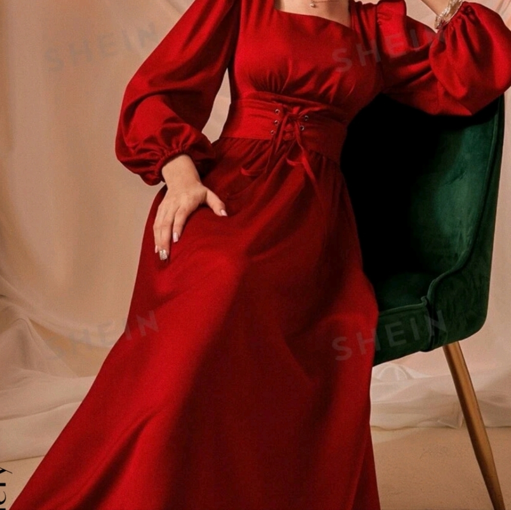 Red Long Sleeve Dress